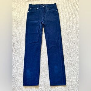 J Crew Blue Corduroy Pants 27 Tall
